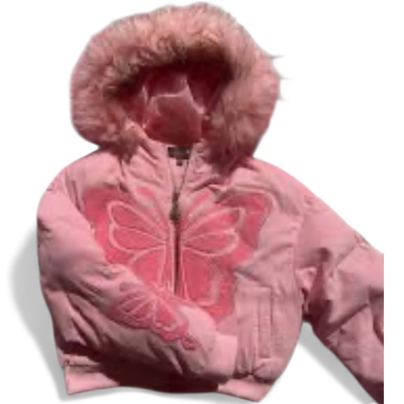 dELiA*s Dolls Kill Living The Dream Puffer Jacket with Embroidered Butterfly XS - Picture 2 of 6
